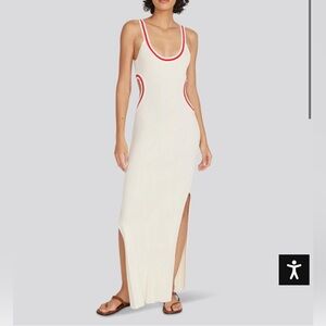 Solid & Striped Lola Cut Out Dress - Red & Cream - Small - NWT